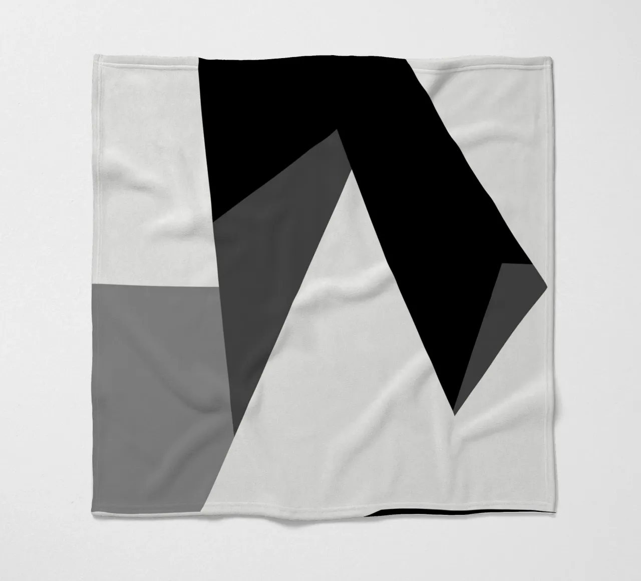 Bianco e nero astratto 02 coperta in pile da Little Dean