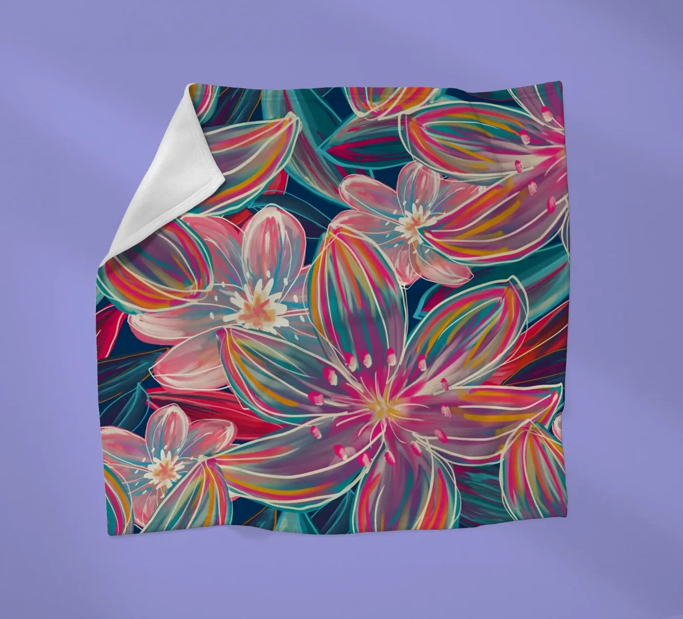 Fluo Bloom fleecedeken van DesigndN