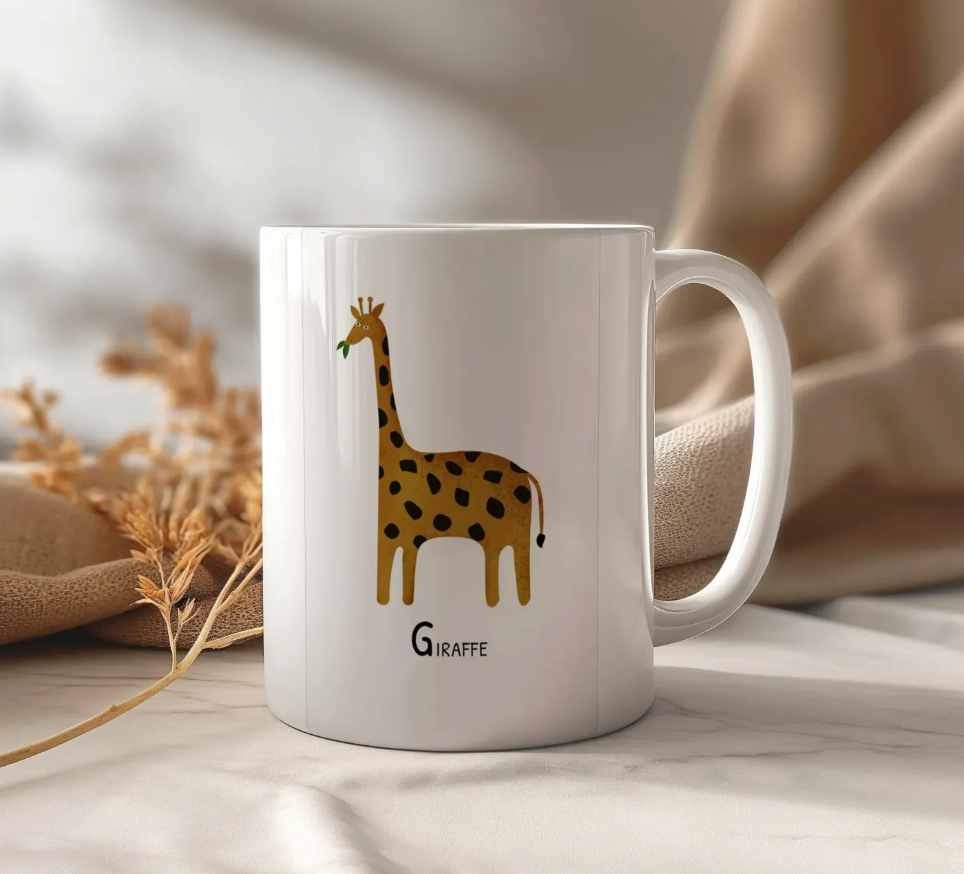 Giraffe ceramic mug by Little Flourishes