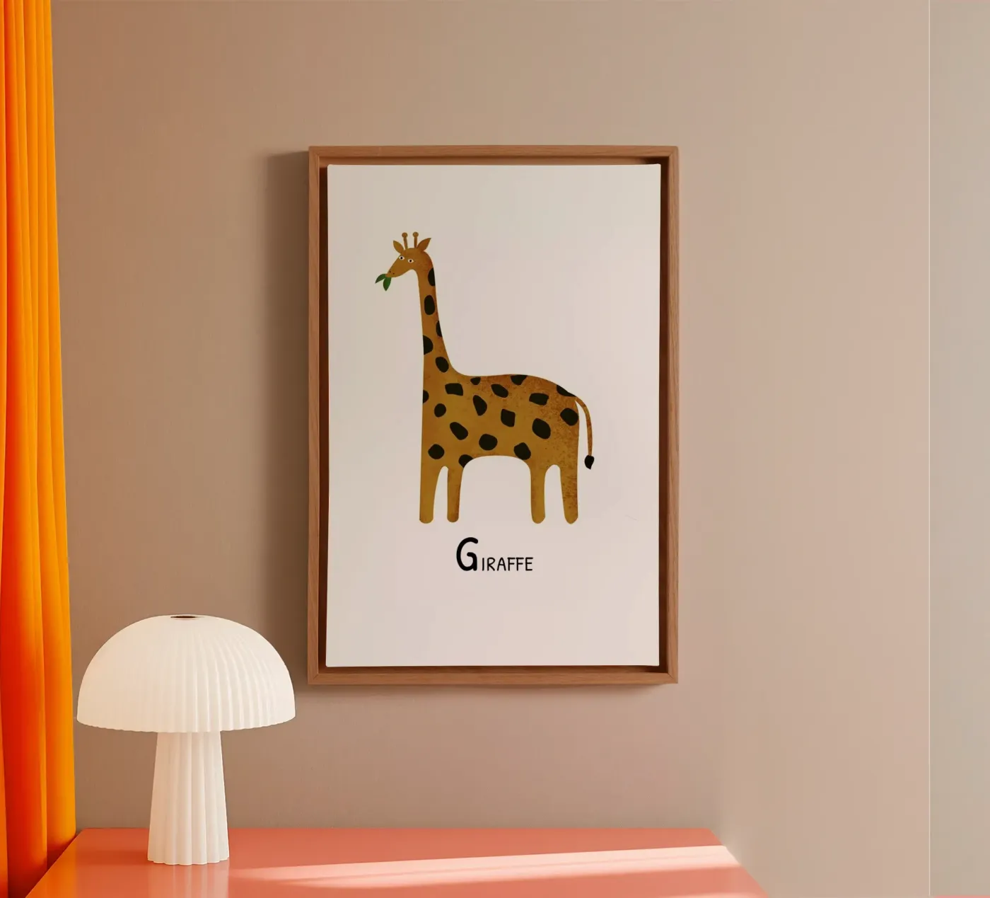 Giraffe canvas van Little Flourishes