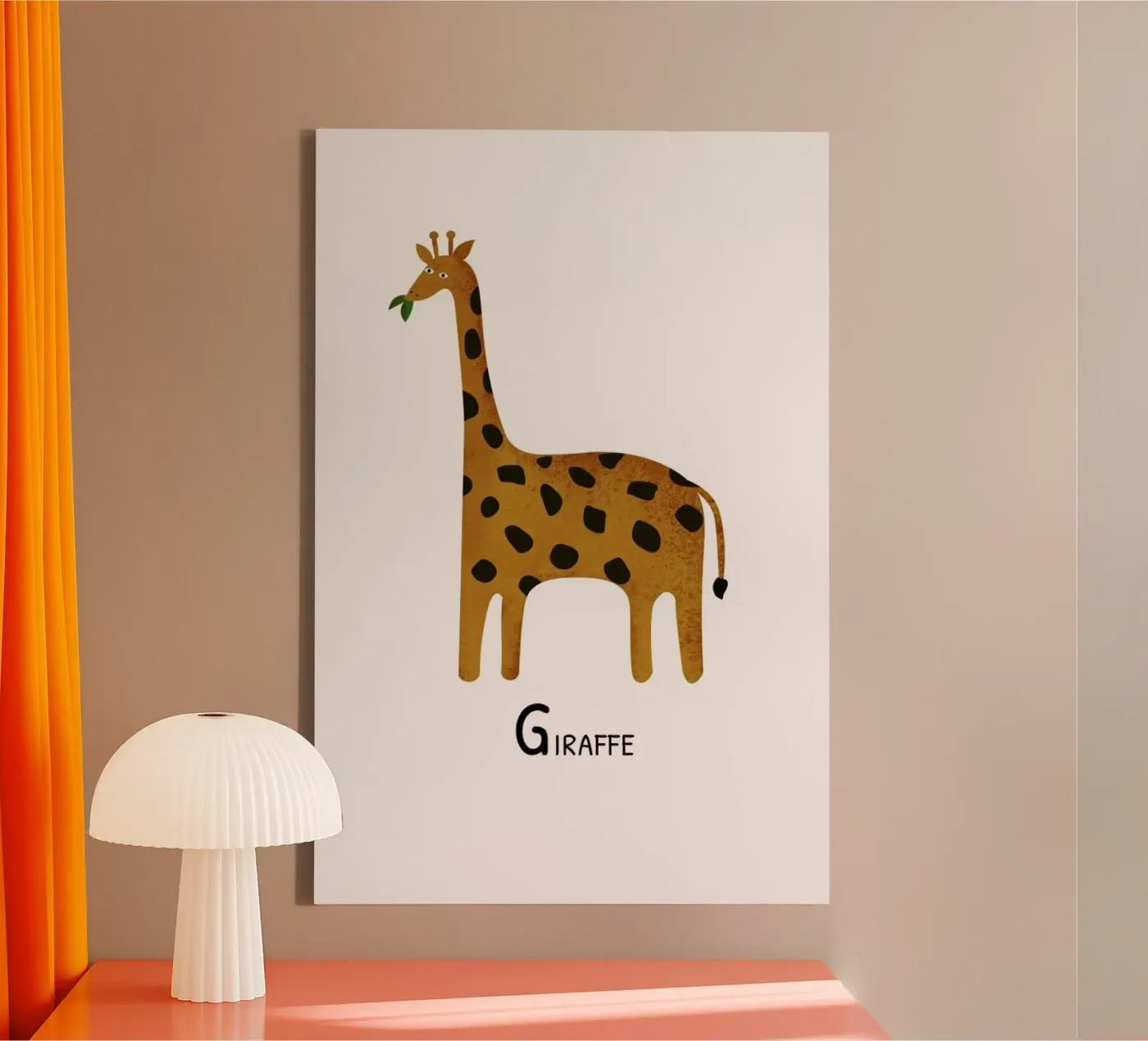 Giraffe canvas van Little Flourishes