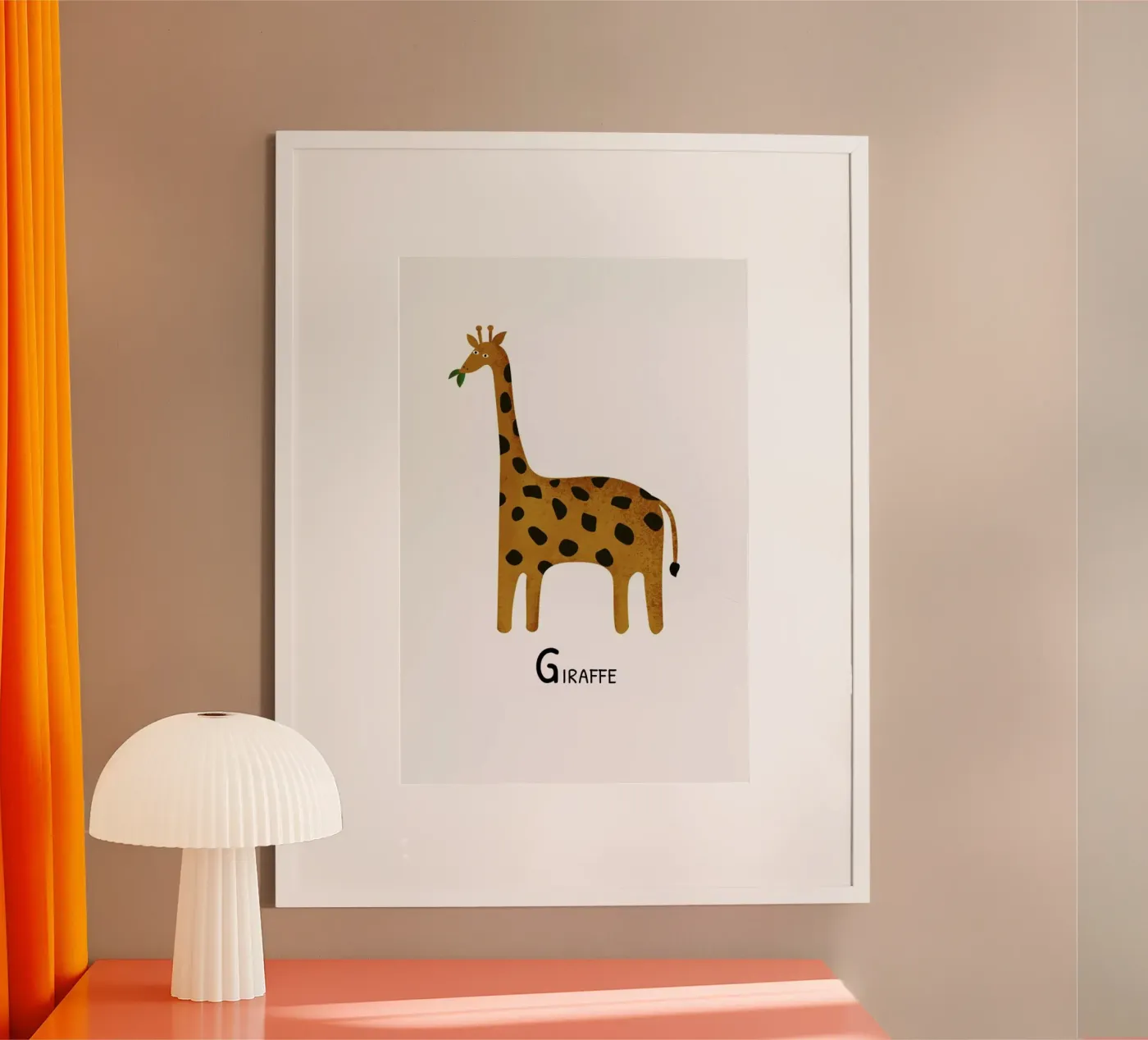 Giraffe poster van Little Flourishes