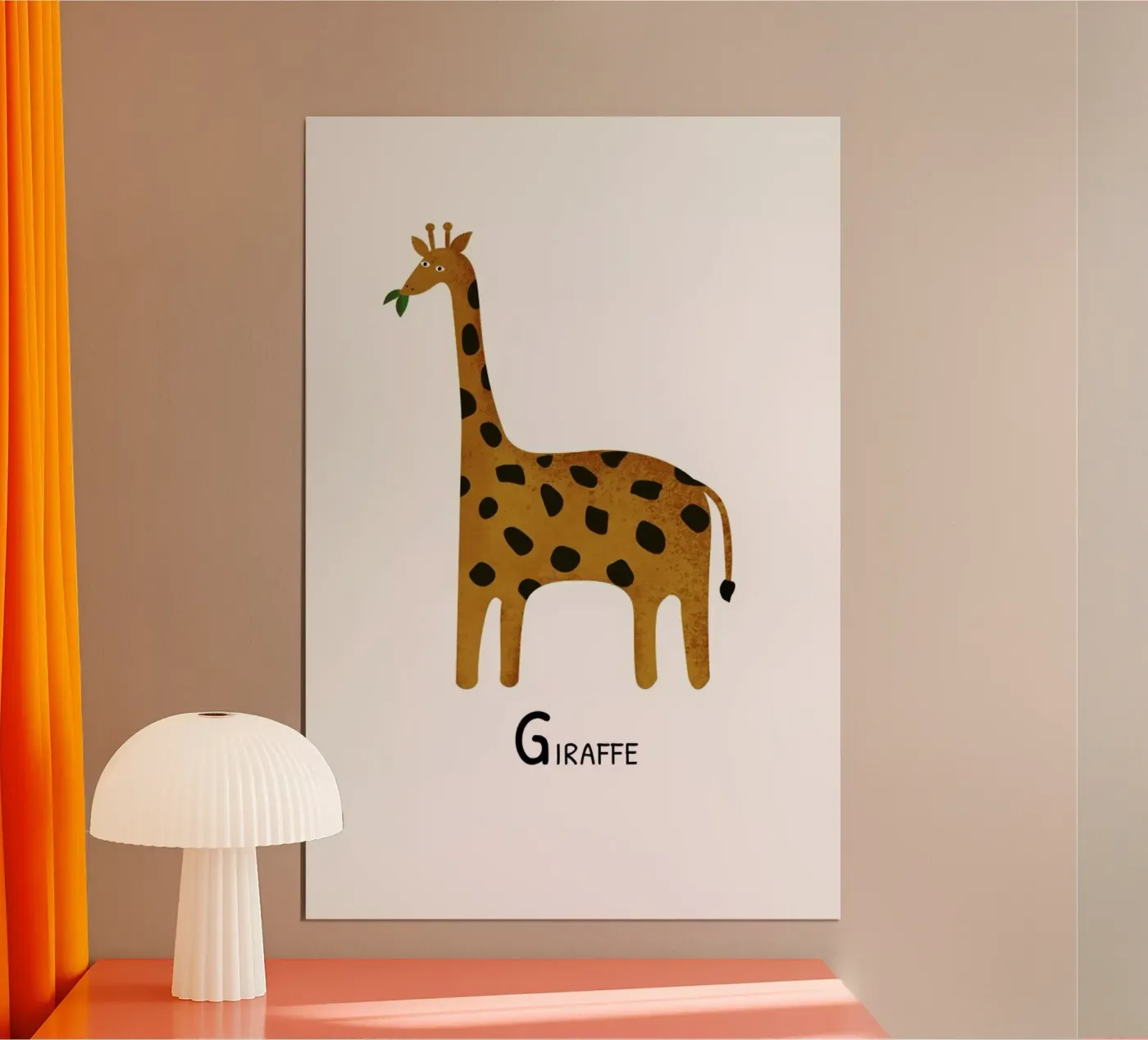 Giraffe poster van Little Flourishes