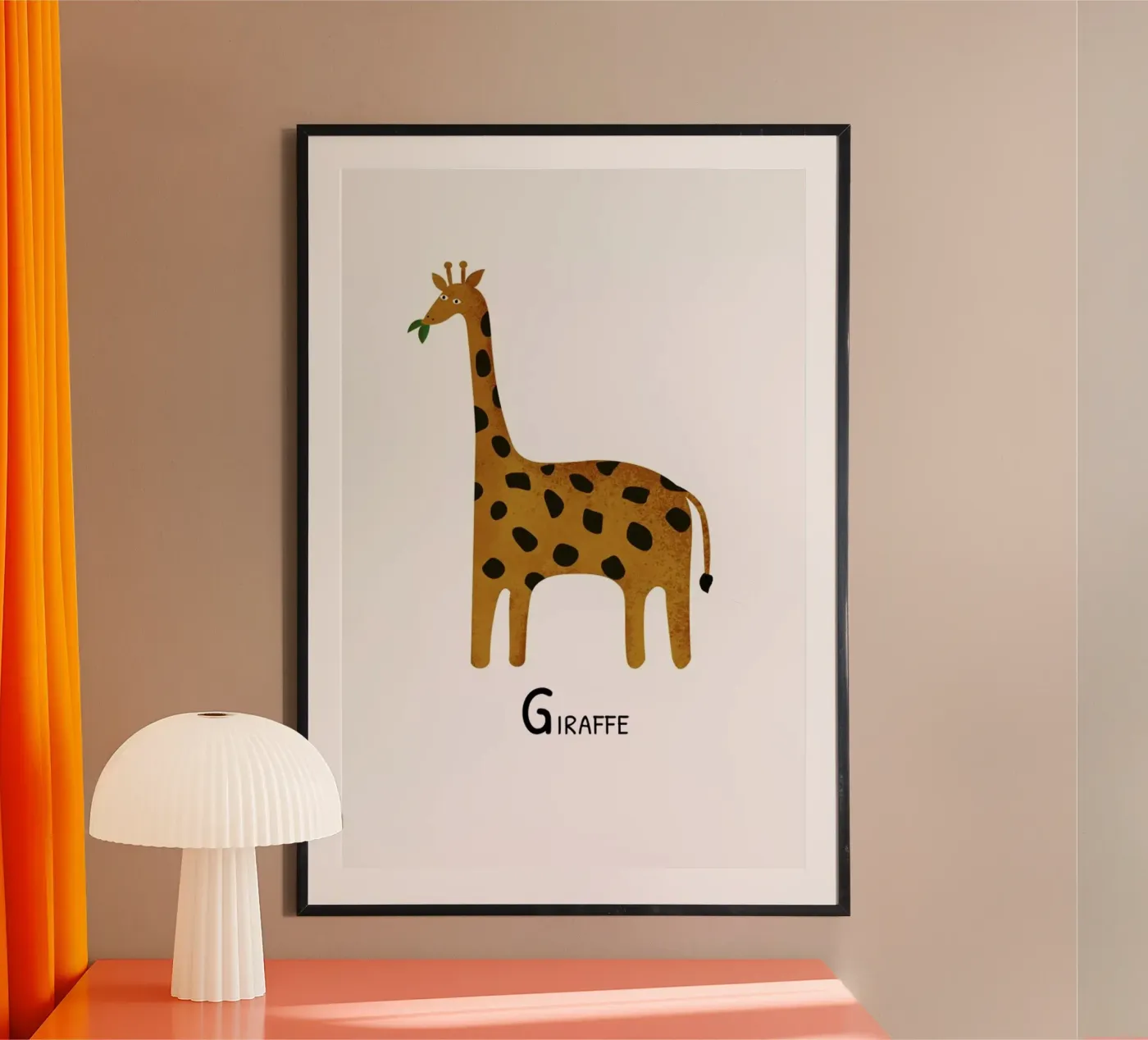 Giraffe poster van Little Flourishes