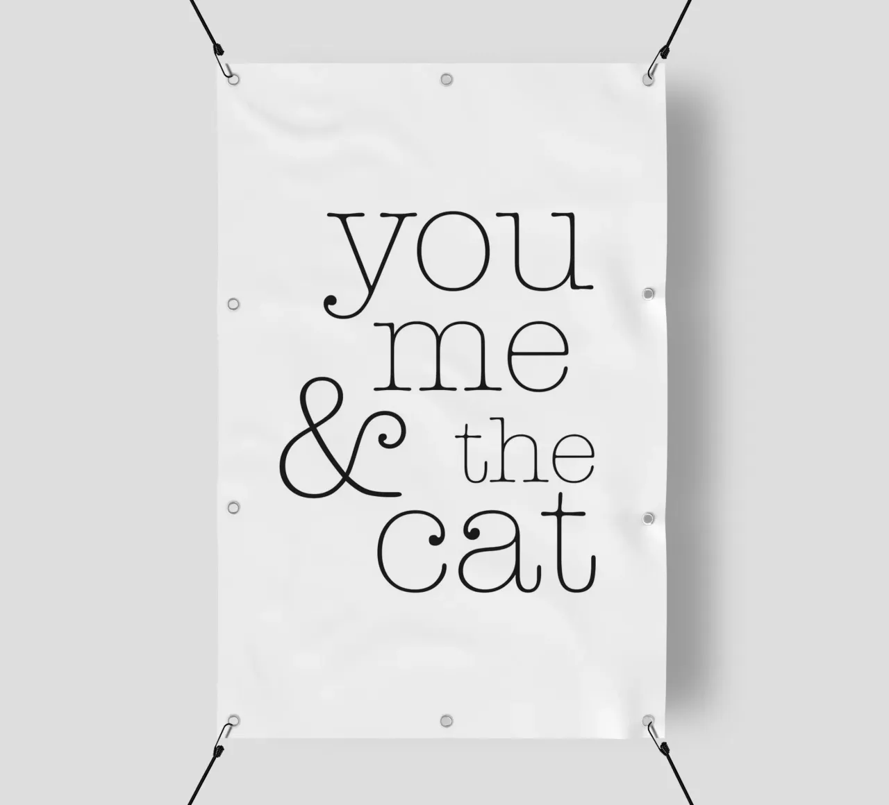 Tu, io e il gatto telo in pvc da NouveauPrints