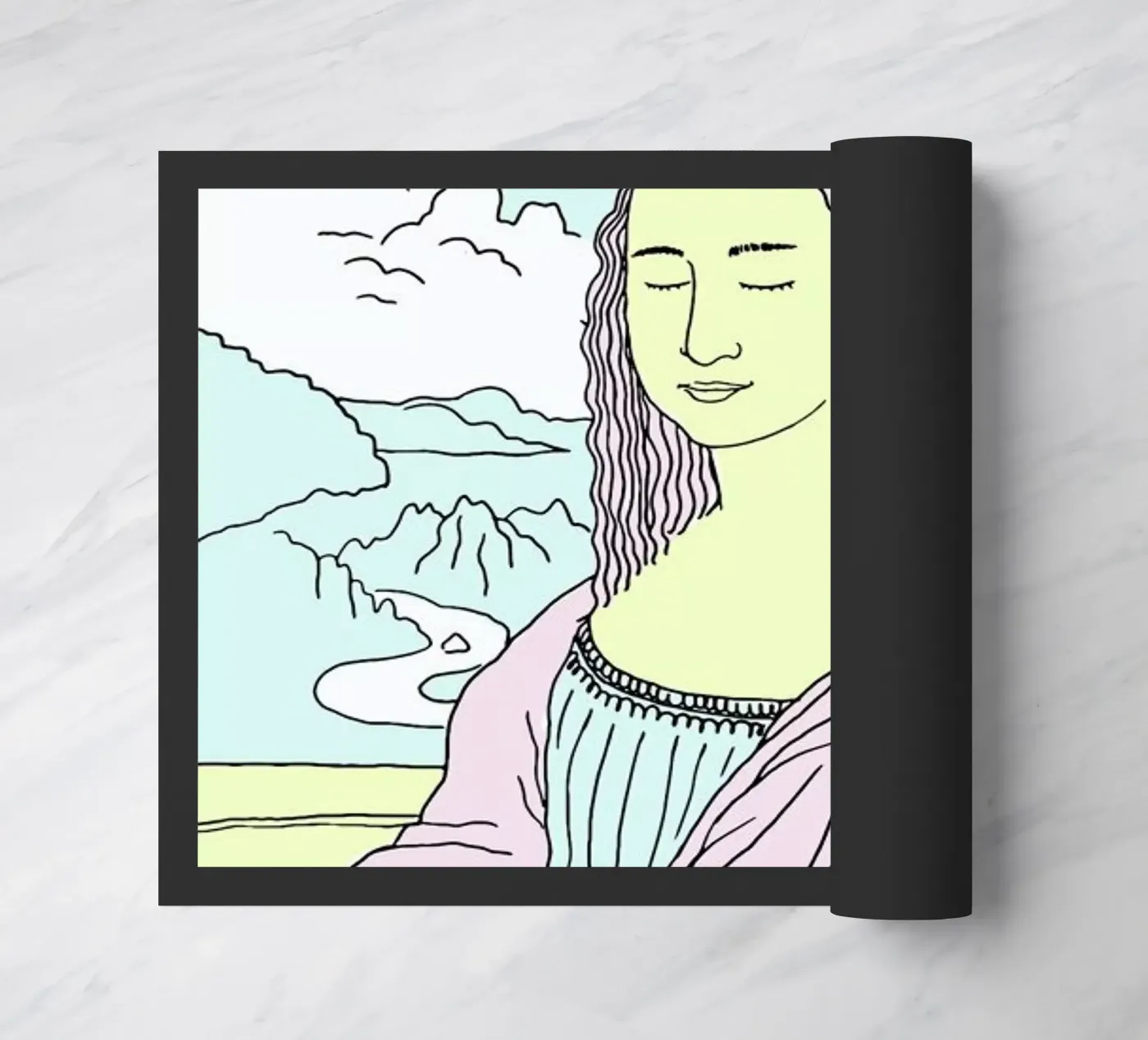 Monalisa doormat by Róbert Farkas