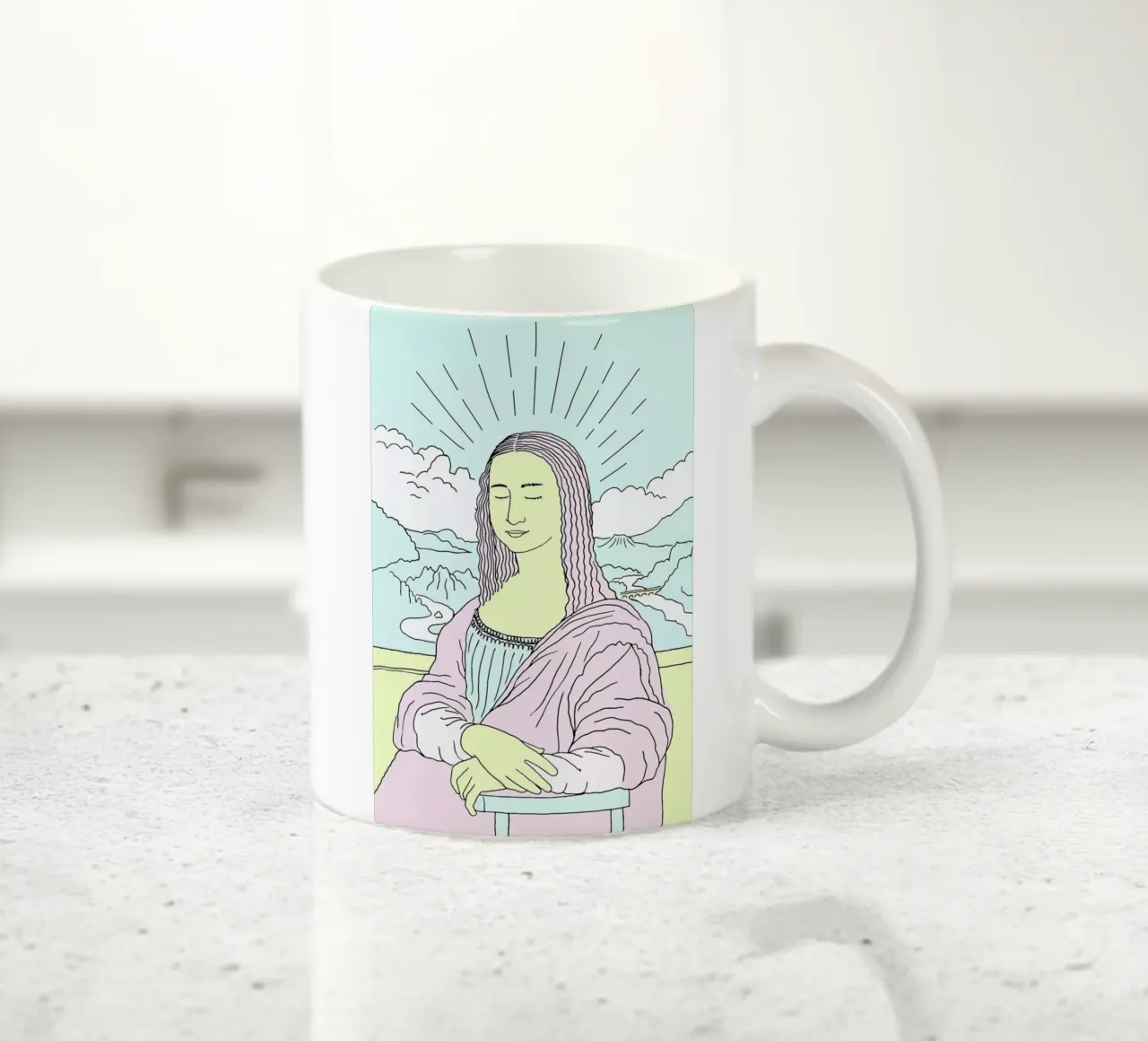 Monalisa tazza in ceramica da Róbert Farkas