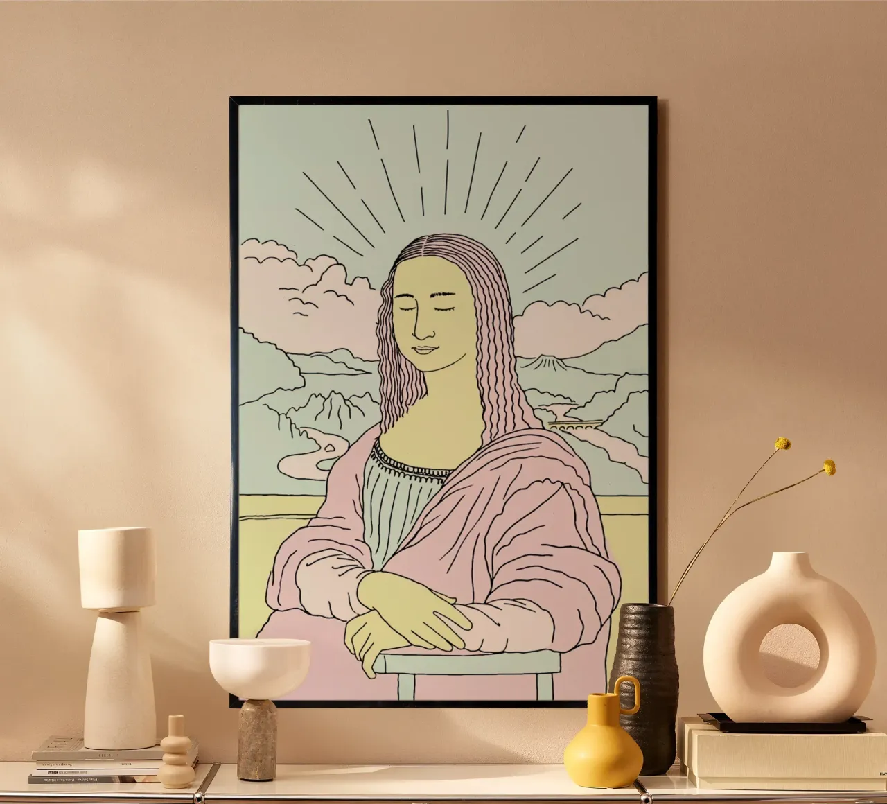 Monalisa poster con telaio in legno da Róbert Farkas