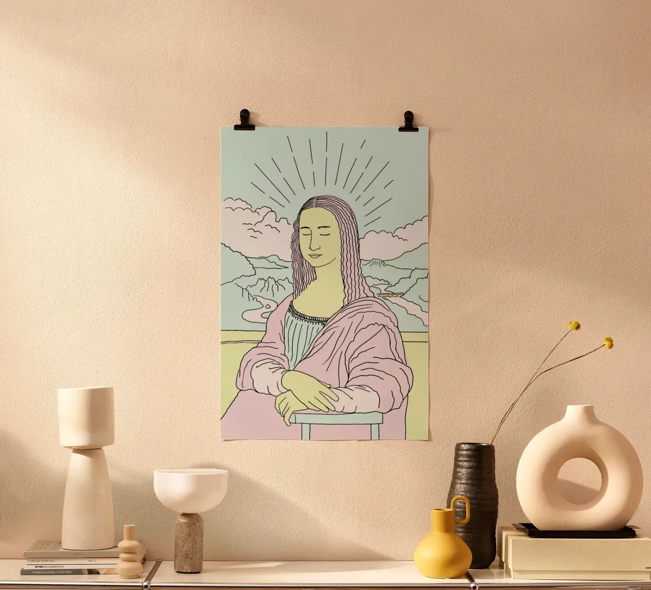 Monalisa poster con telaio in legno da Róbert Farkas