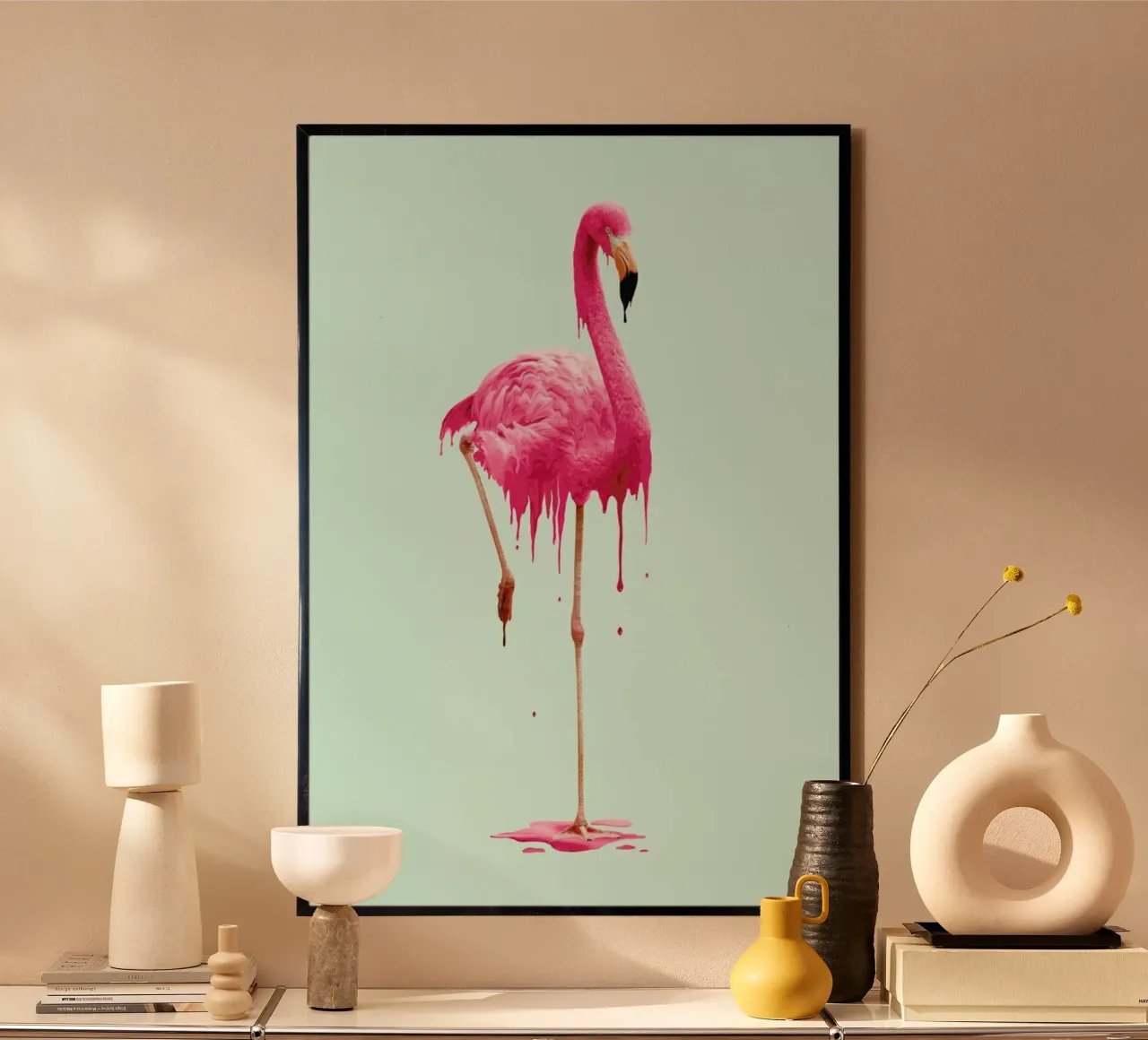 Melting Flamingo carta hahnemühle da Jonas Loose