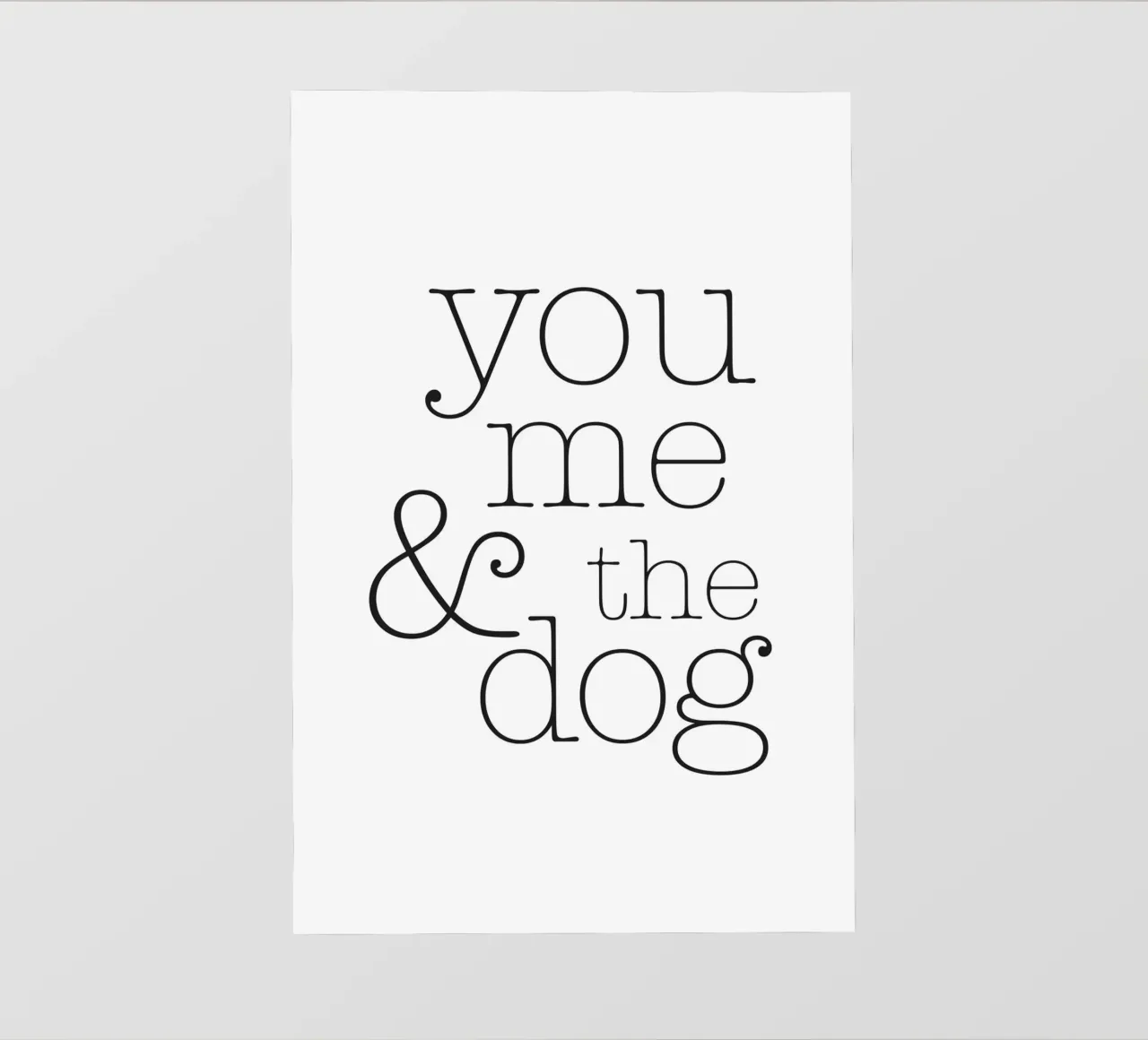 Tu, io e il cane telo in pvc da NouveauPrints