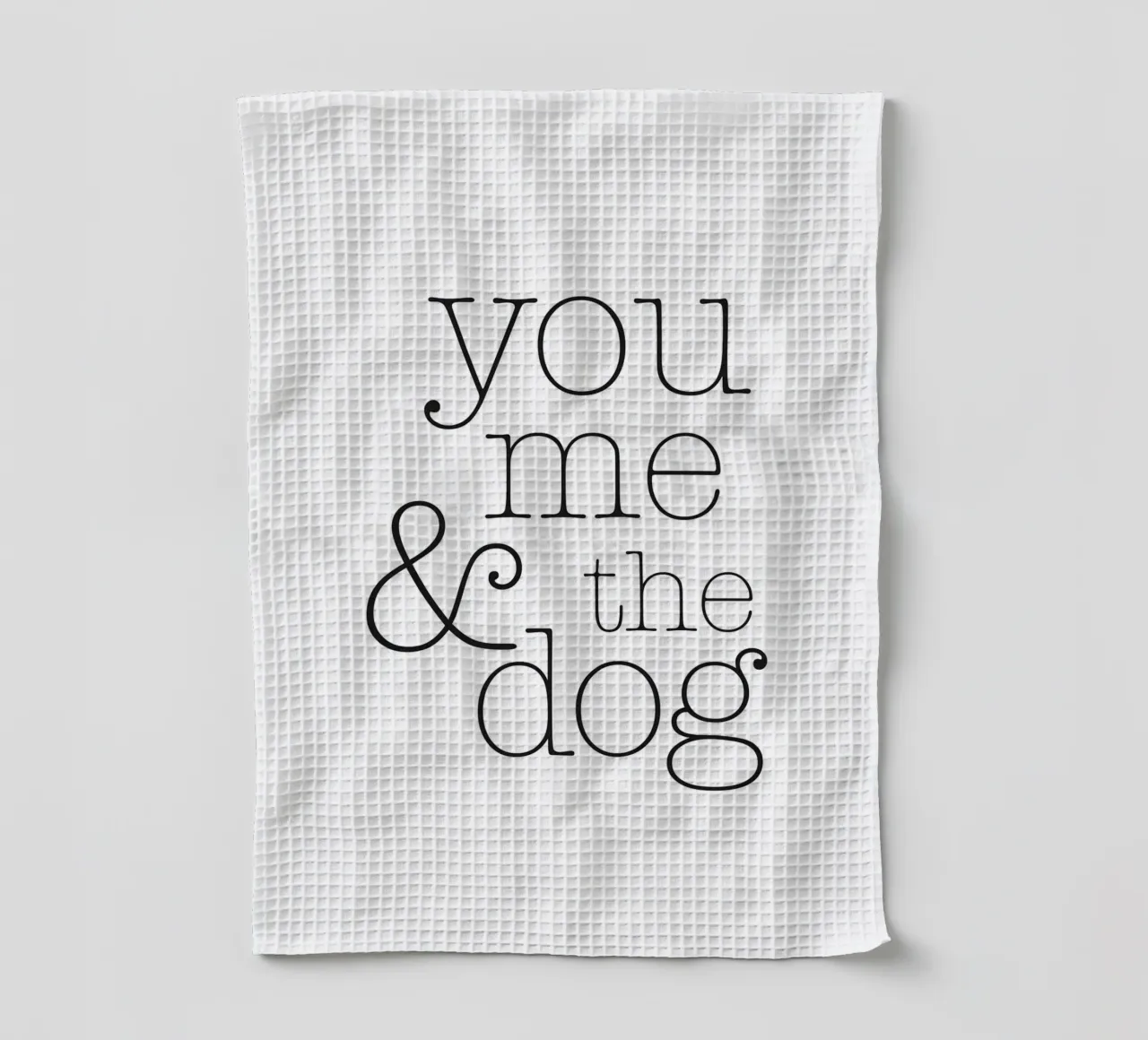 Tu, io e il cane canovaccio da cucina da NouveauPrints