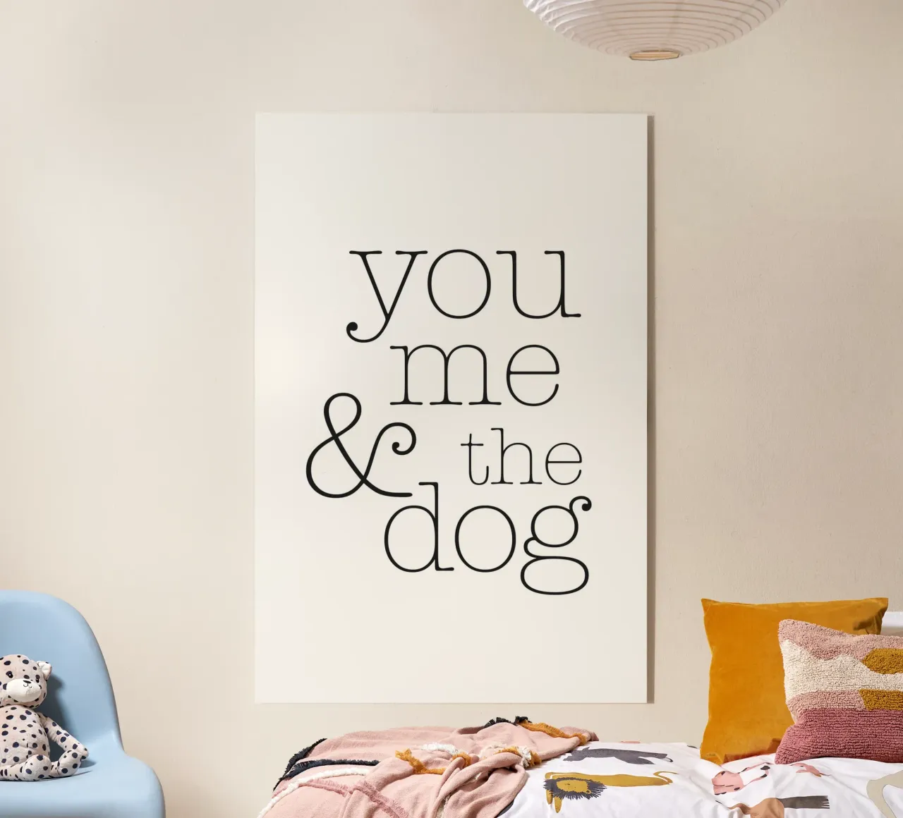 Tu, io e il cane plexiglass da NouveauPrints