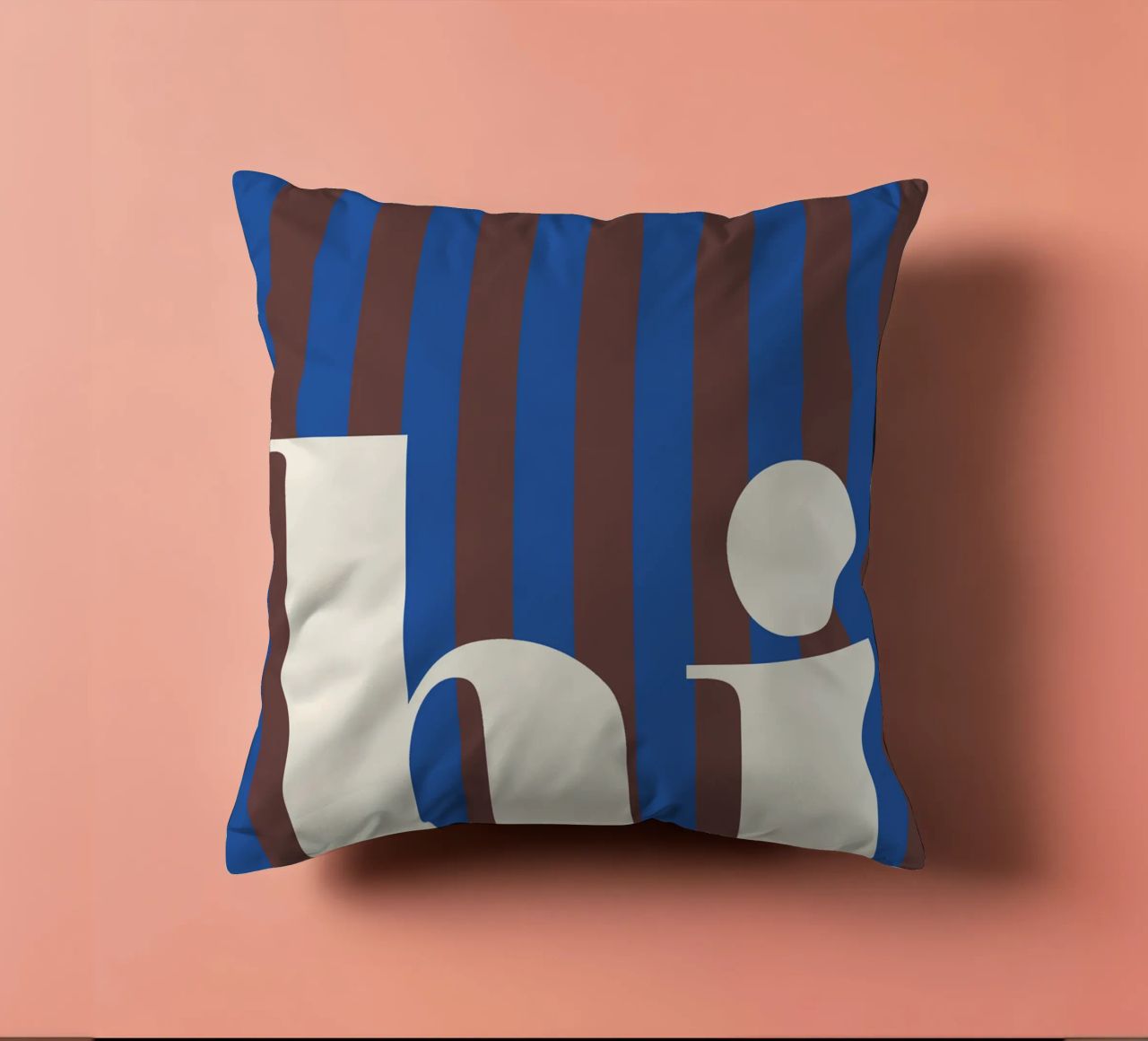 Strisce di "Ciao" cuscino da HejYouDesign