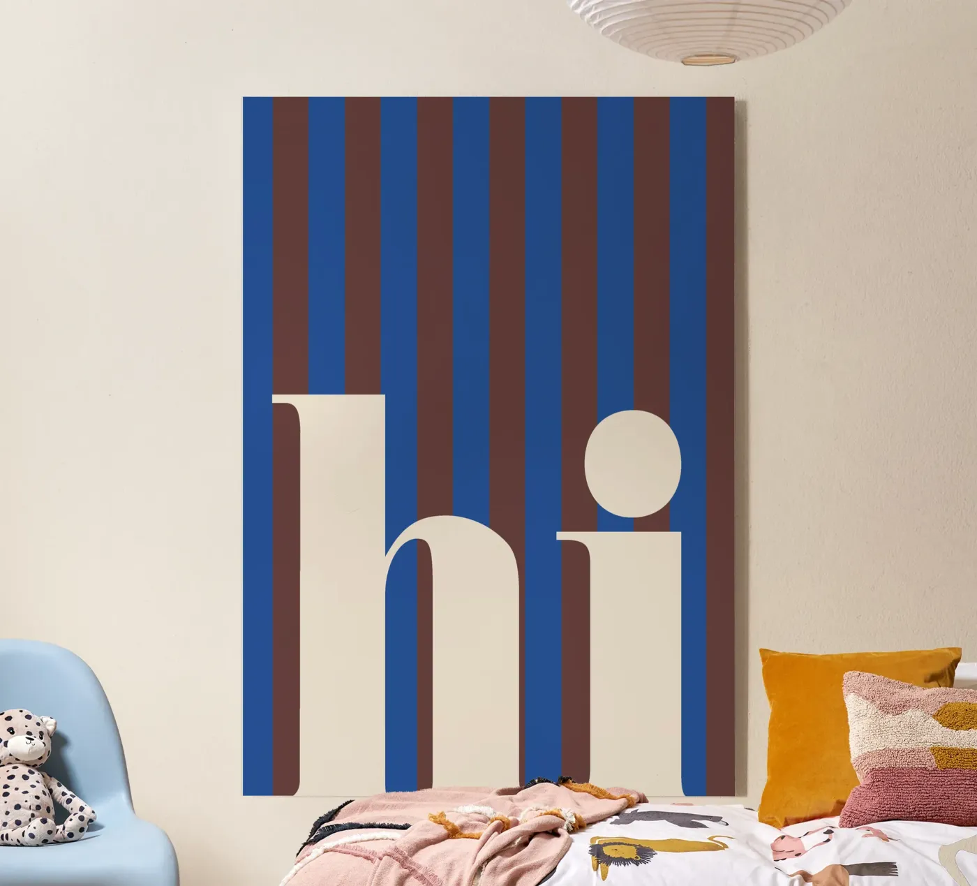 "Hi" Streifen – Modern Graphic Typography Poster plexiglass da HejYouDesign