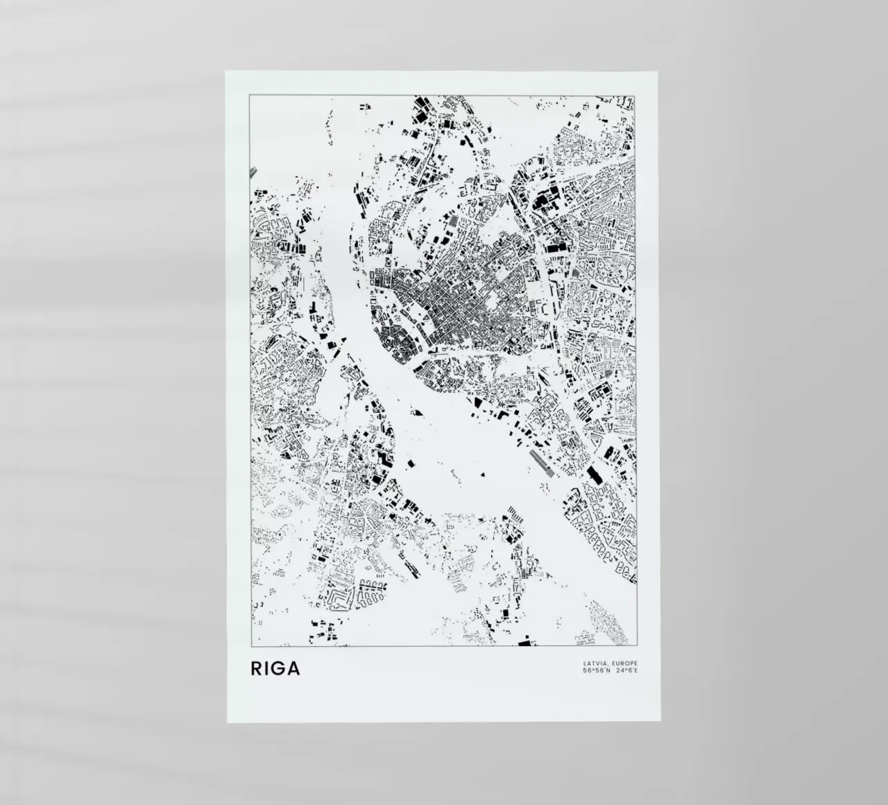 Riga pellicola backlit da The Cartography Collection