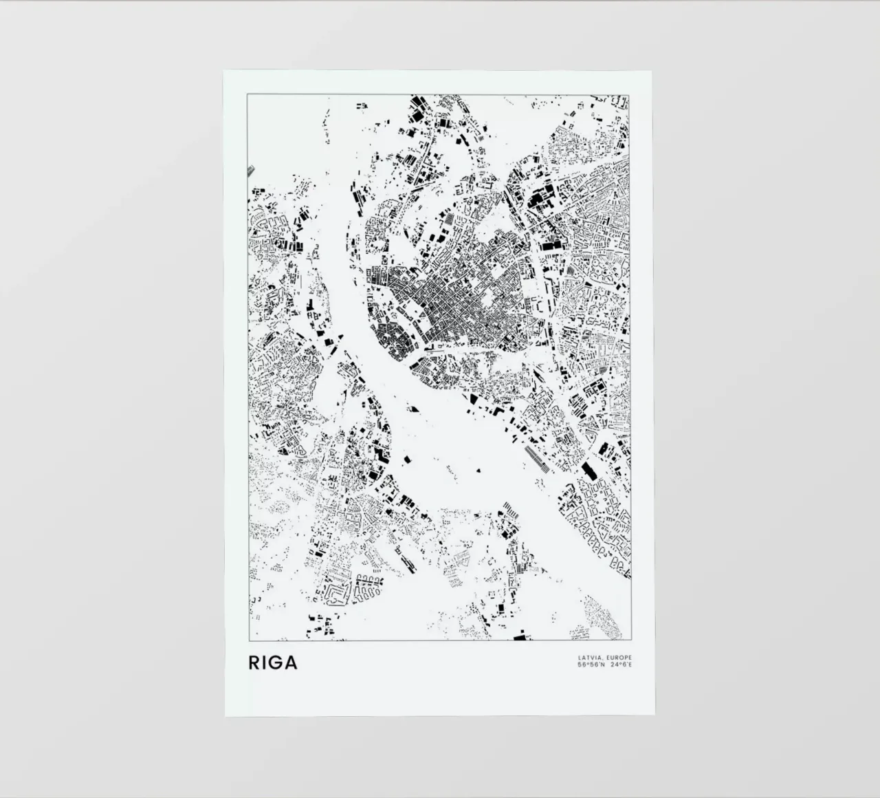 Riga pellicola backlit da The Cartography Collection