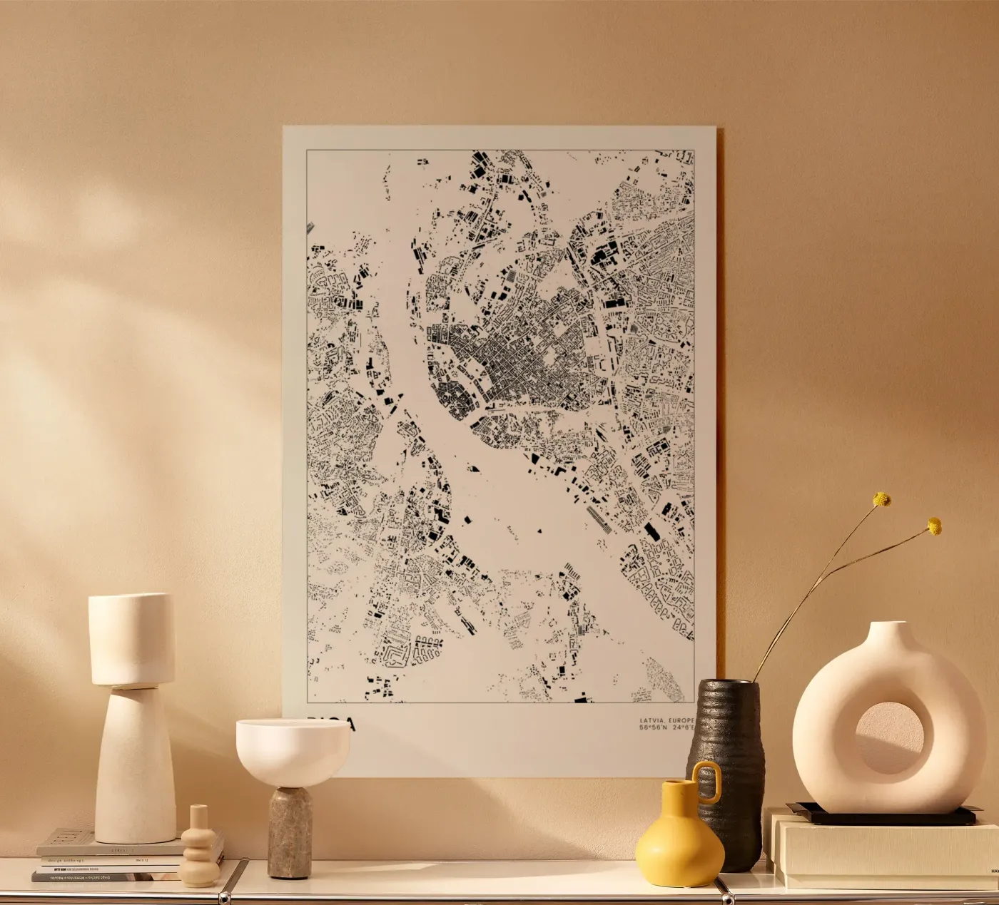 Riga Acryl-Glas von The Cartography Collection