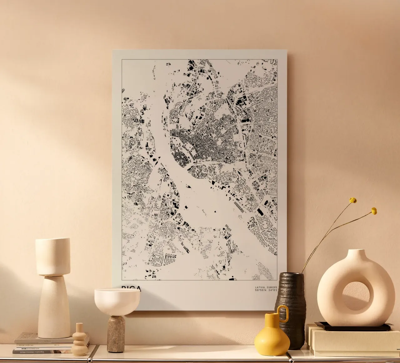 Riga alluminio dibond da The Cartography Collection