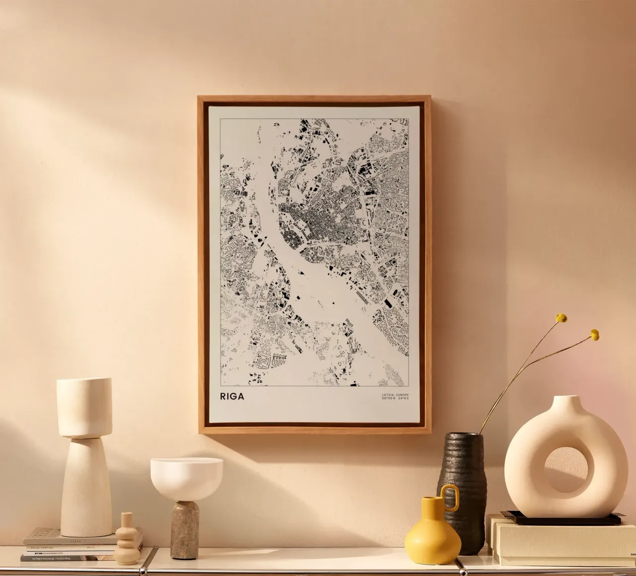 Riga canvas by The Cartography Collection