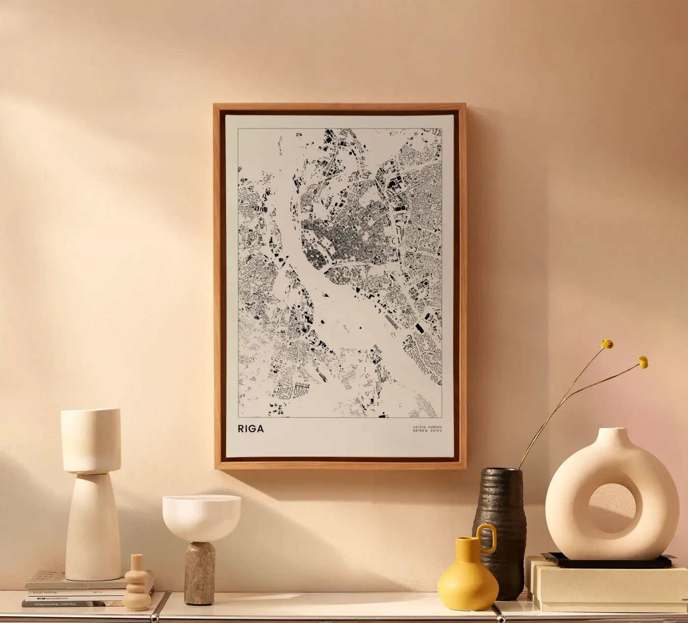 Riga canvas by The Cartography Collection