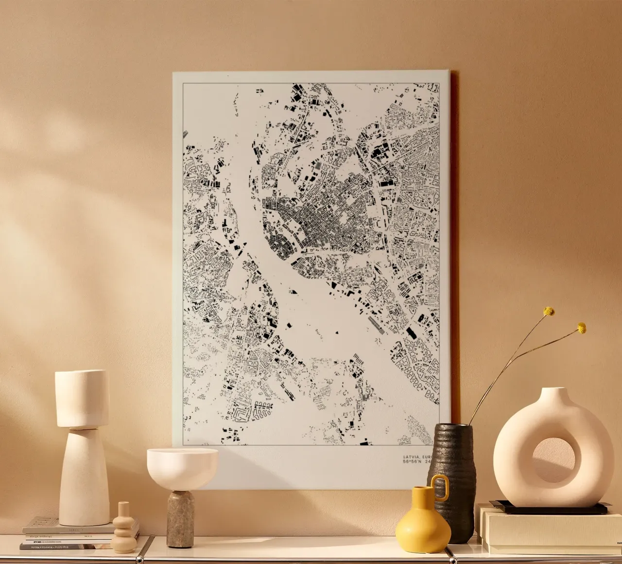 Riga canvas by The Cartography Collection