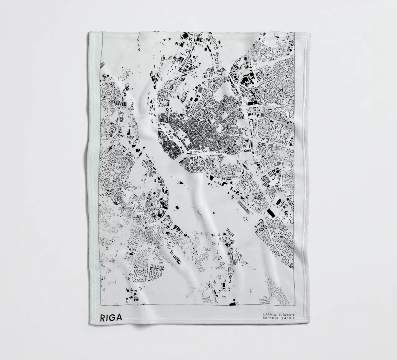 Riga Fleecedecke von The Cartography Collection