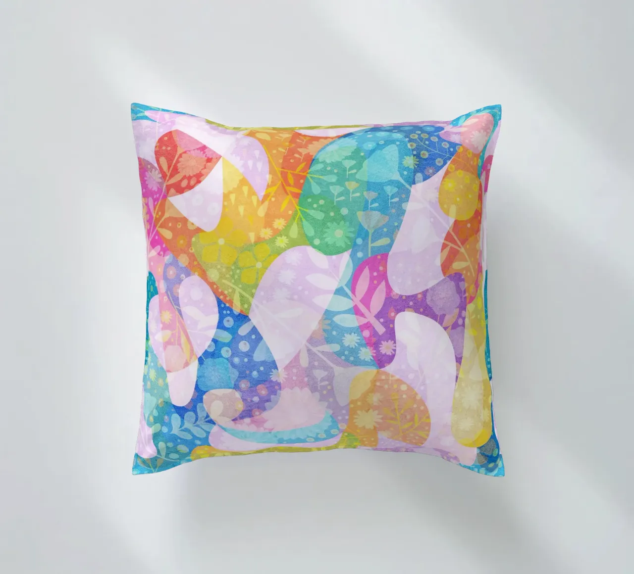 Spring Dreams Abstract pattern decorative cushion by lovely lines