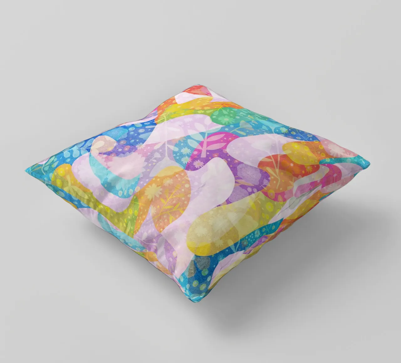 Spring Dreams Abstract pattern decorative cushion by lovely lines