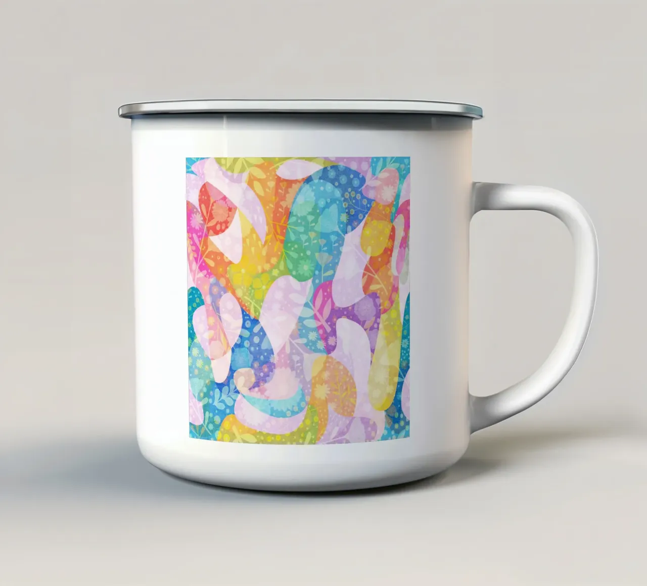 Spring Dreams Abstract pattern mug en émail de lovely lines