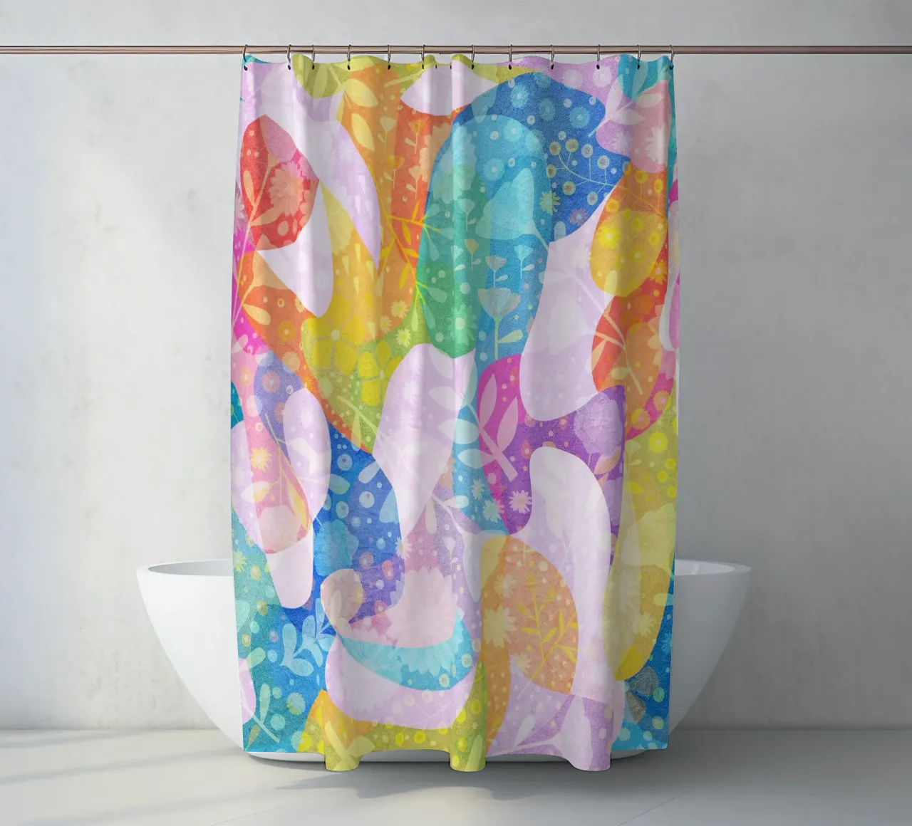 Spring Dreams Abstract pattern Duschvorhang von lovely lines