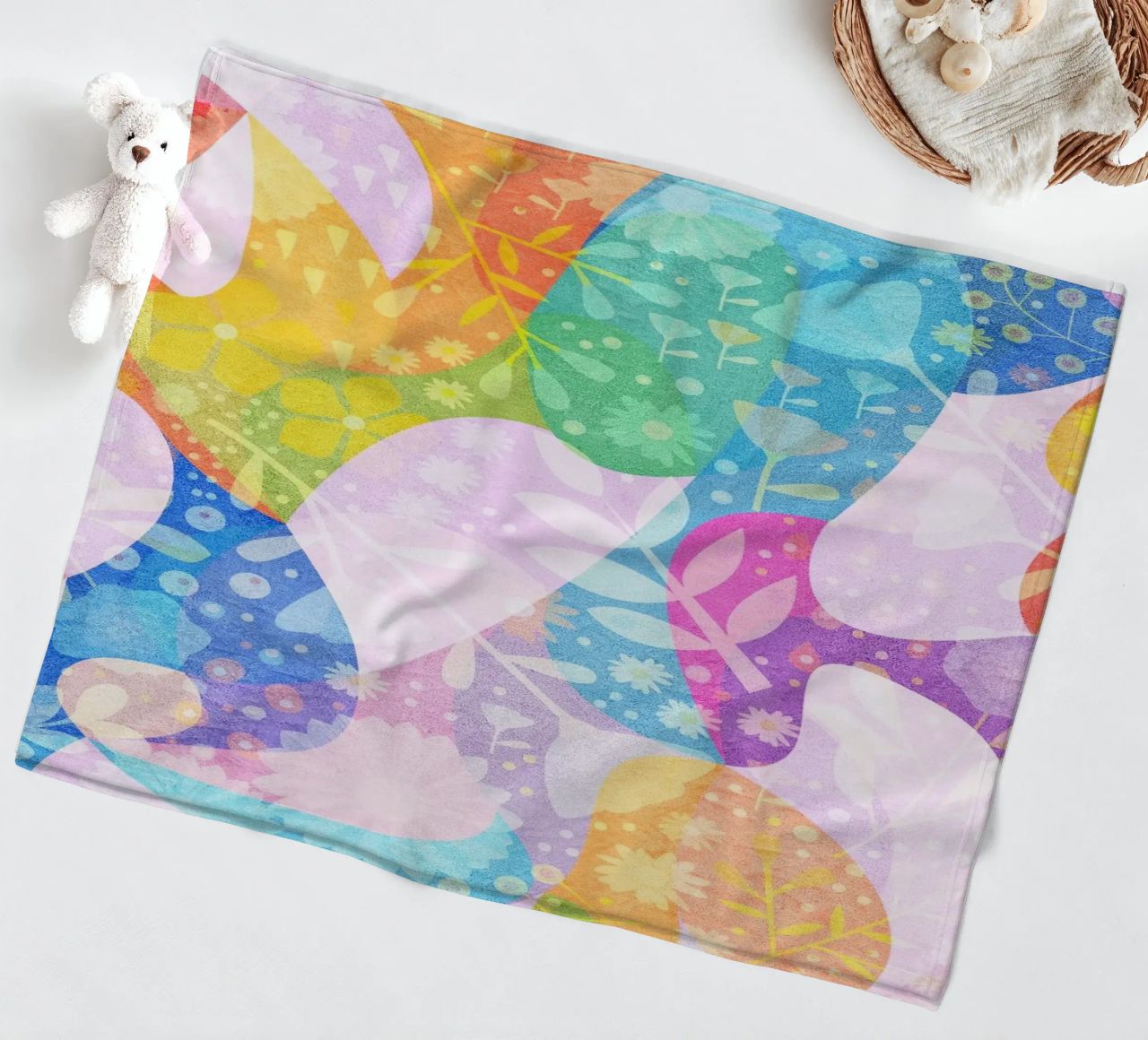 Spring Dreams Abstract pattern coperta in pile da lovely lines