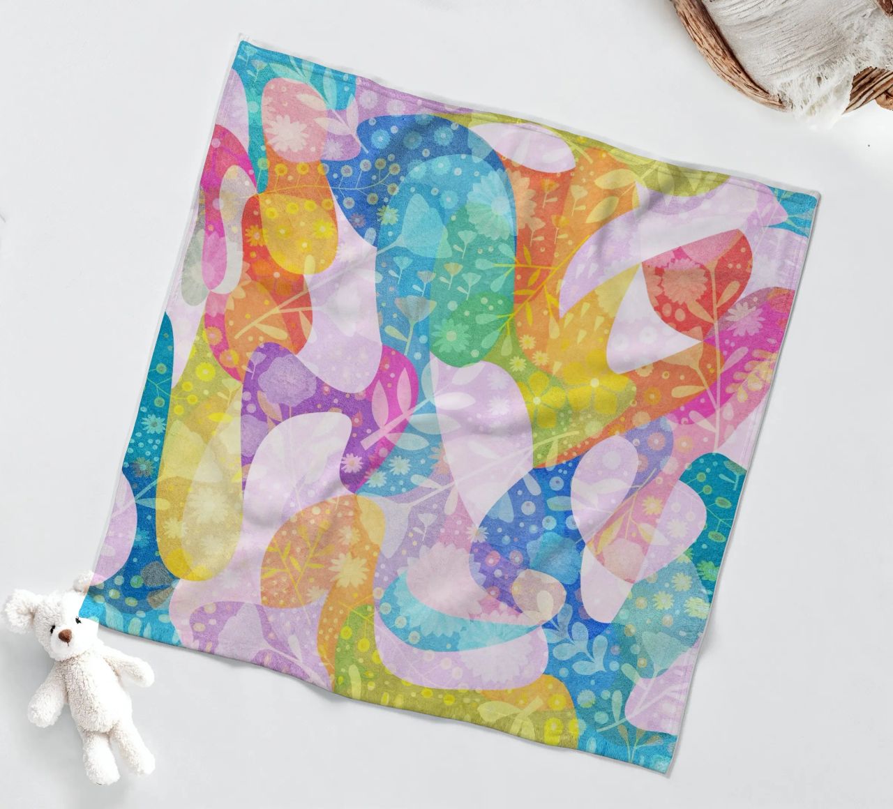 Spring Dreams Abstract pattern coperta in pile da lovely lines