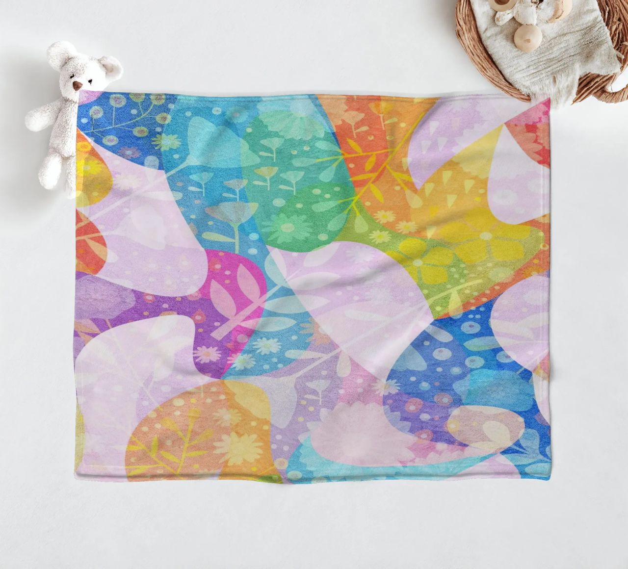 Spring Dreams Abstract pattern coperta in pile da lovely lines