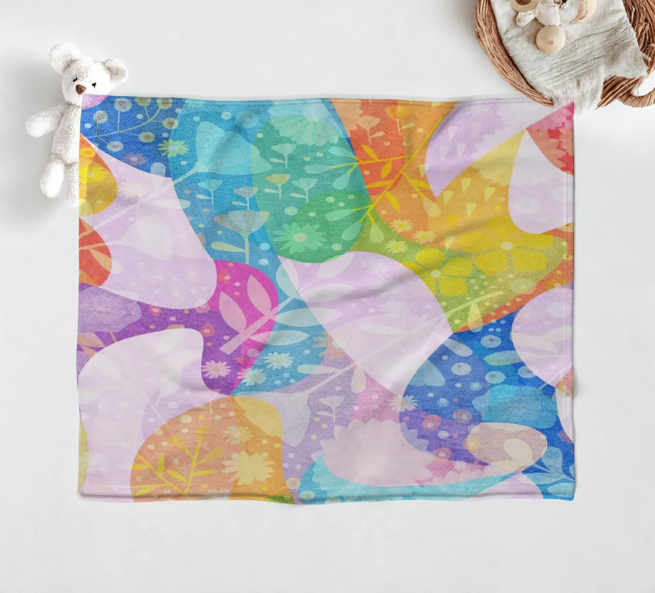 Spring Dreams Abstract pattern plaid polaire de lovely lines
