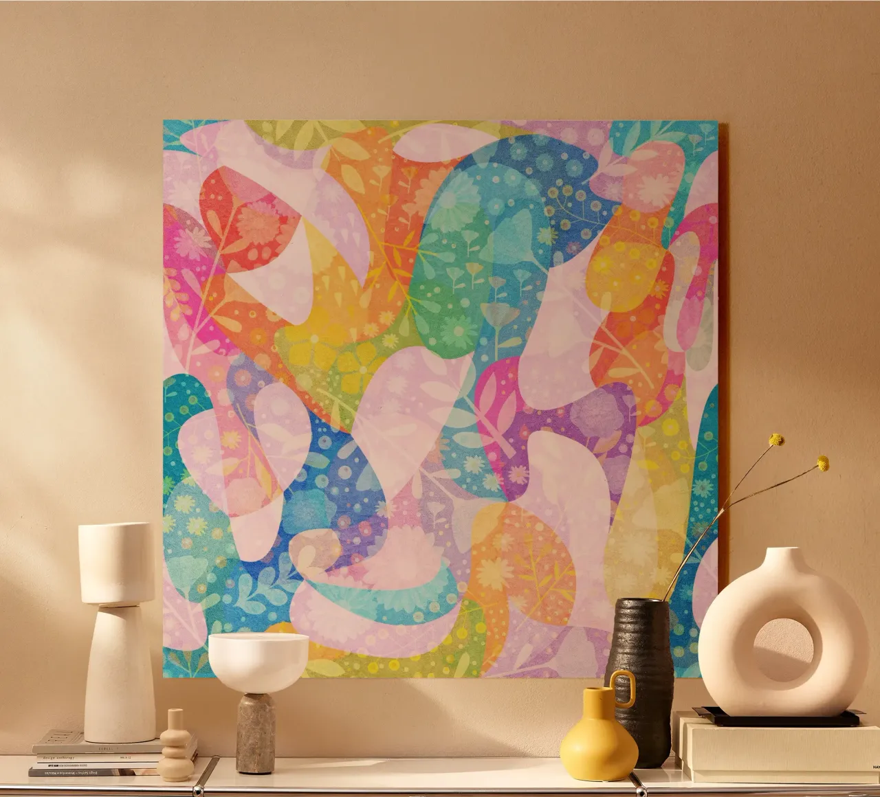 Spring Dreams Abstract pattern Acryl-Glas von lovely lines