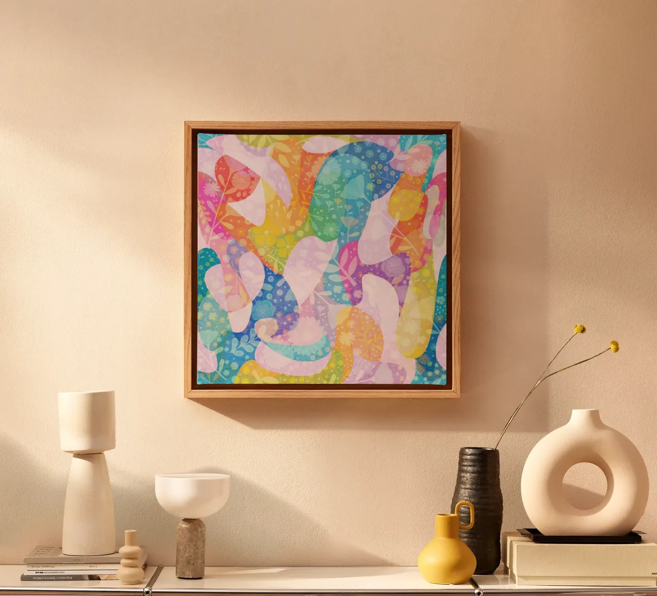 Spring Dreams Abstract pattern canvas by lovely lines