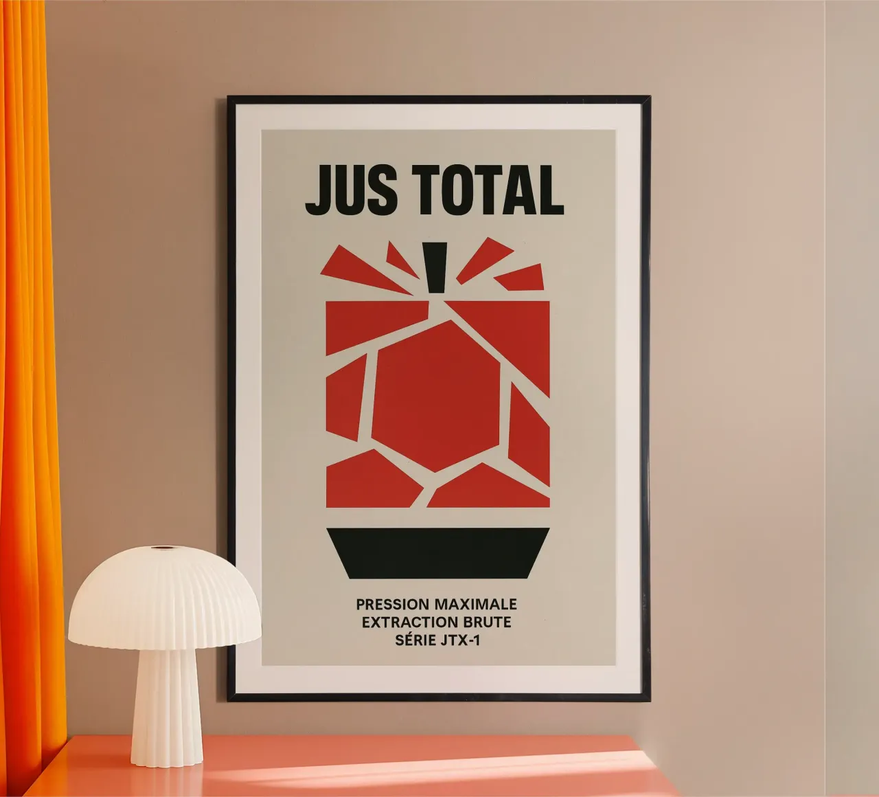 Succo totale - La rivoluzione poster con telaio in legno da Pop and Fruits - Affiches & posters