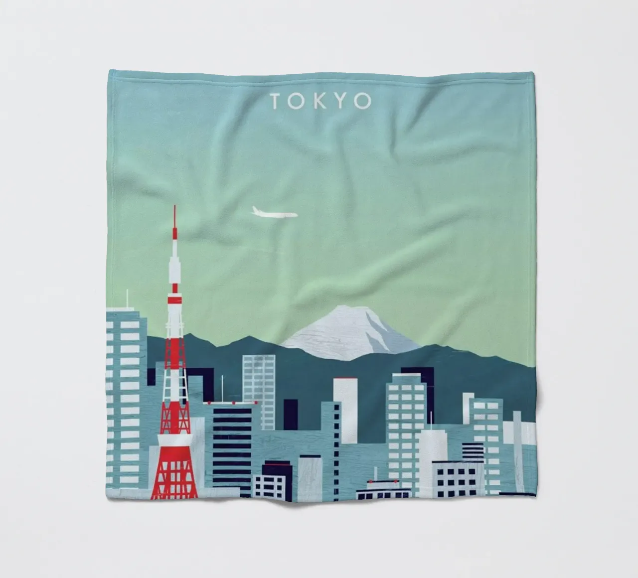 Tokyo fleece blanket by Katinka Reinke