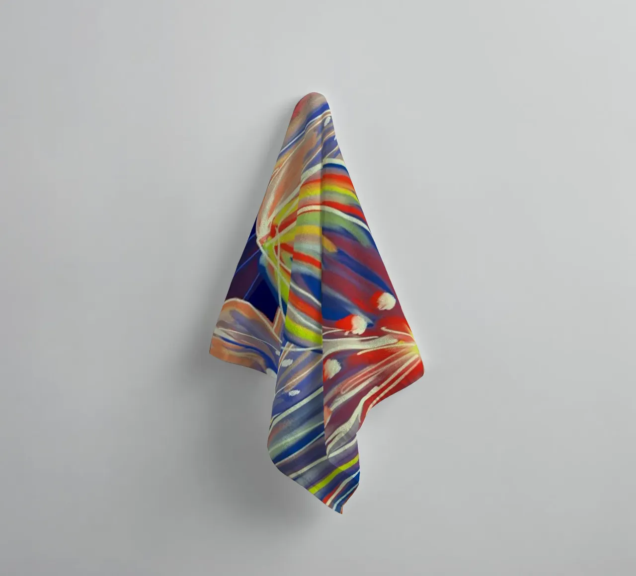 Fluo Bloom - Orange & Blue asciugamano da bagno da designdn
