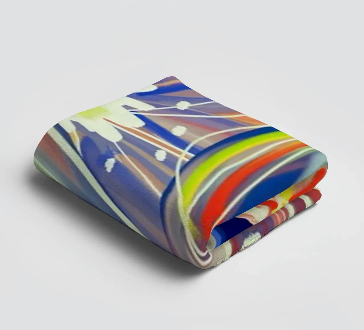 Fluo Bloom - Orange & Blue asciugamano da bagno da designdn