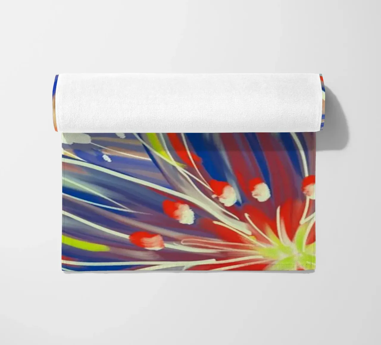 Fluo Bloom - Orange & Blue Strandtuch von designdn