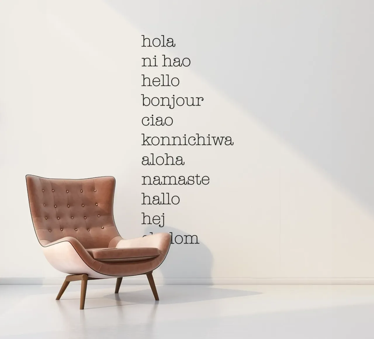 Hello in different languages photo wallpaper by NouveauPrints