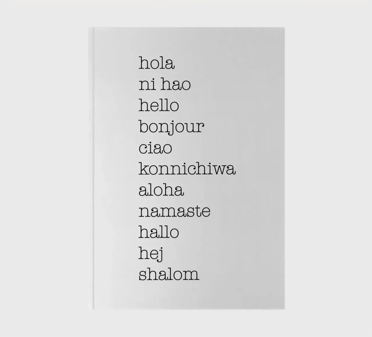 Hello in different languages notebook by NouveauPrints