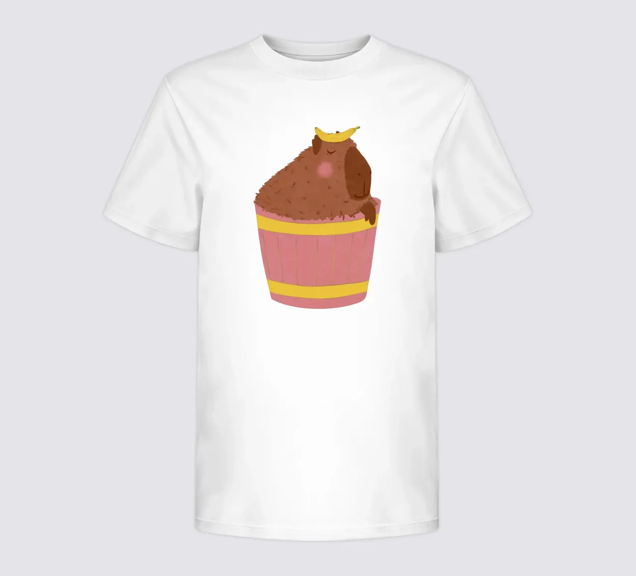 Capybara with Banana kids t-shirt by Illustration Raissa Oltmanns