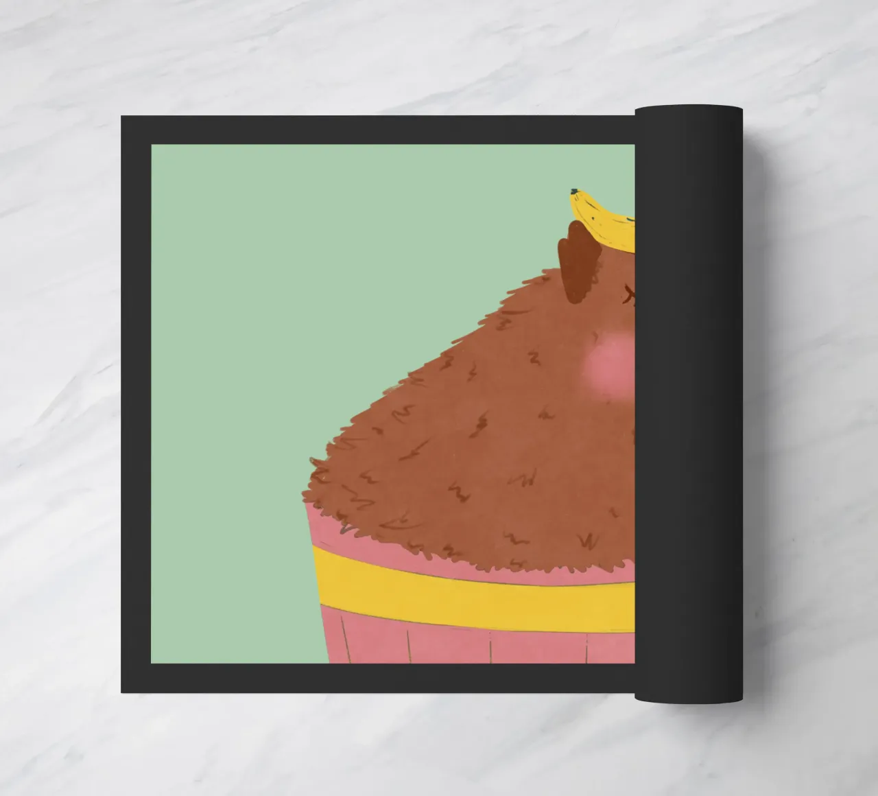 Capibara con banana zerbino da Illustration Raissa Oltmanns