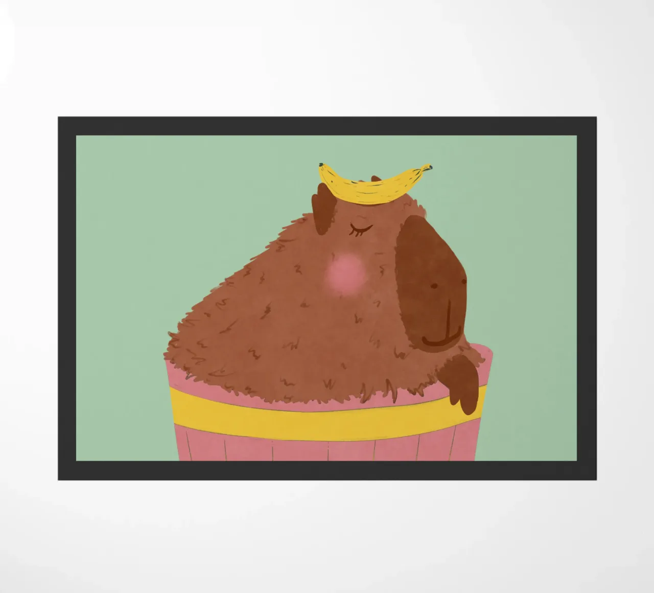 Capibara con banana zerbino da Illustration Raissa Oltmanns