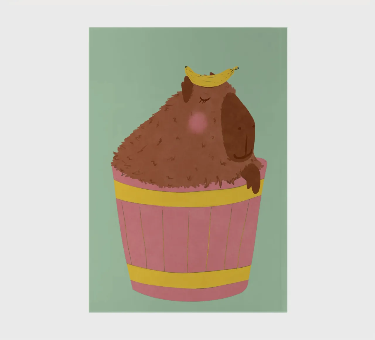 Capybara with Banana notebook by Illustration Raissa Oltmanns