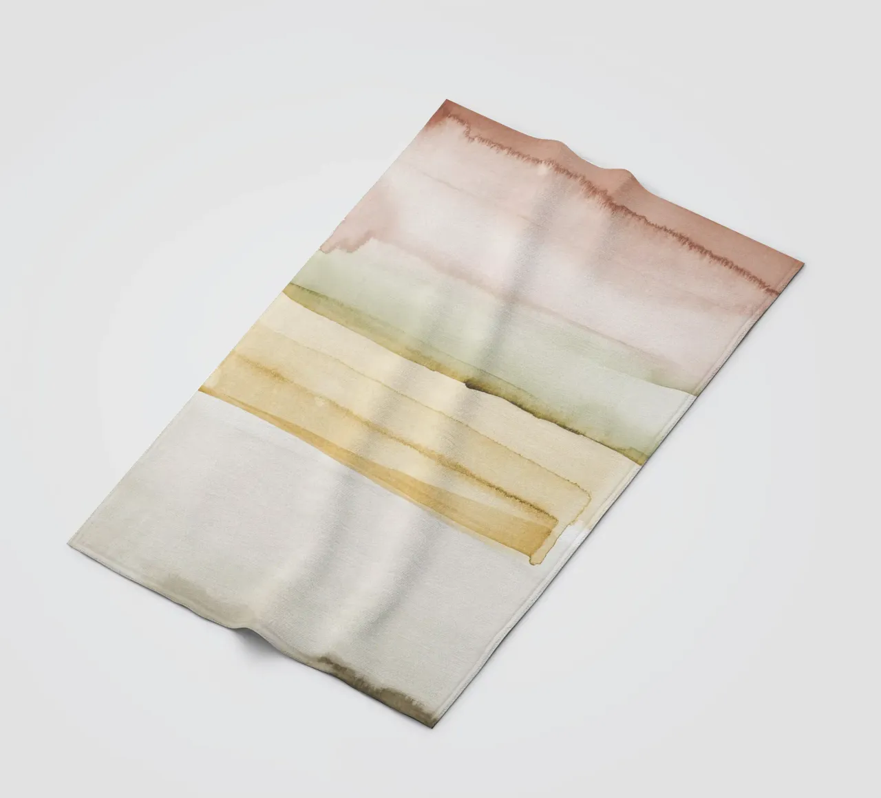 Watercolor brush strokes 1 fleece blanket by NouveauPrints