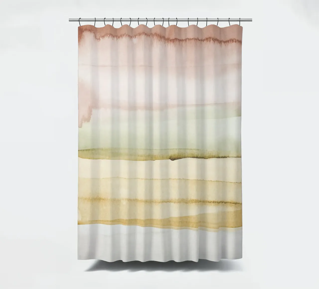 Watercolor brush strokes 1 shower curtain by NouveauPrints